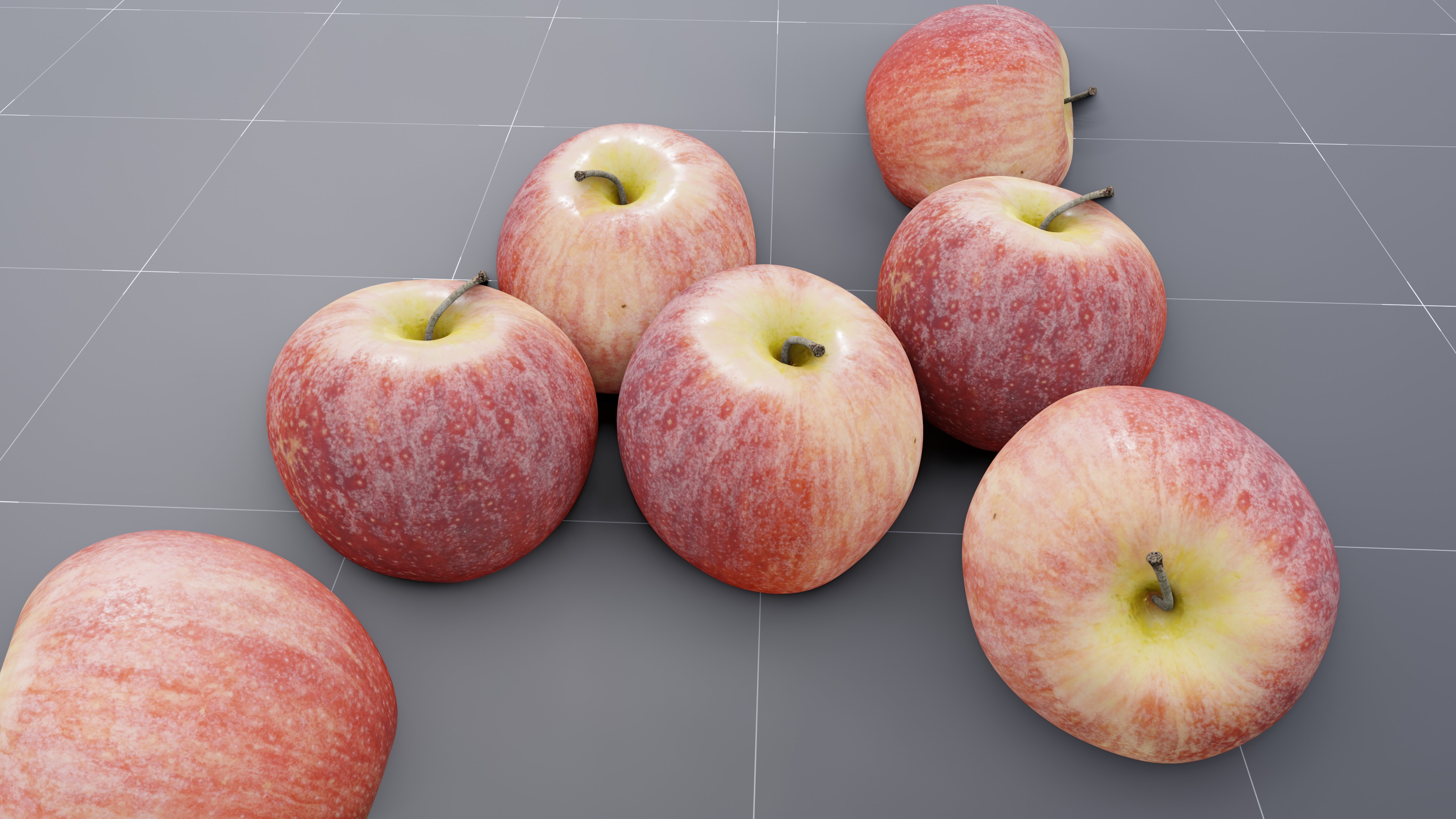 Red/Yellow Apple (textured) for Eevee and Cycles preview image 1